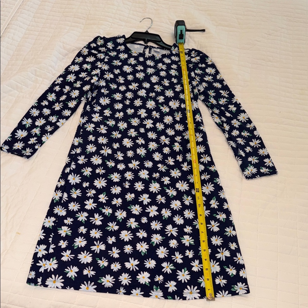 Old Navy Navy Blue Floral Long Sleeve Dress - Picture 4 of 12